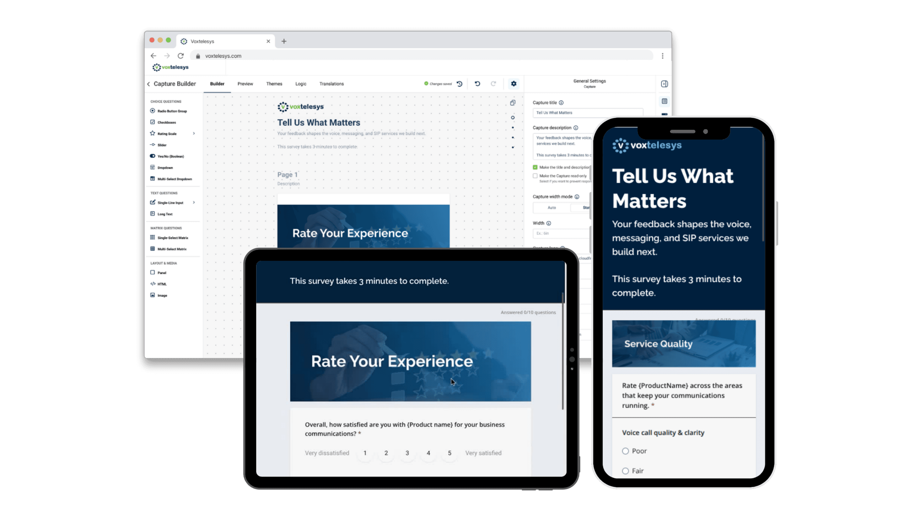 Graphic of capture builder and preview of capture form